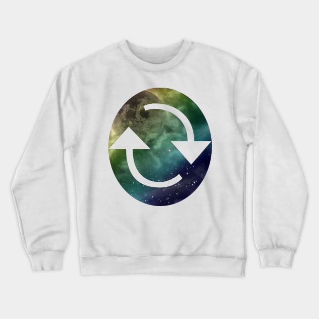 Refreshed Galaxy Crewneck Sweatshirt by Not Meow Designs 